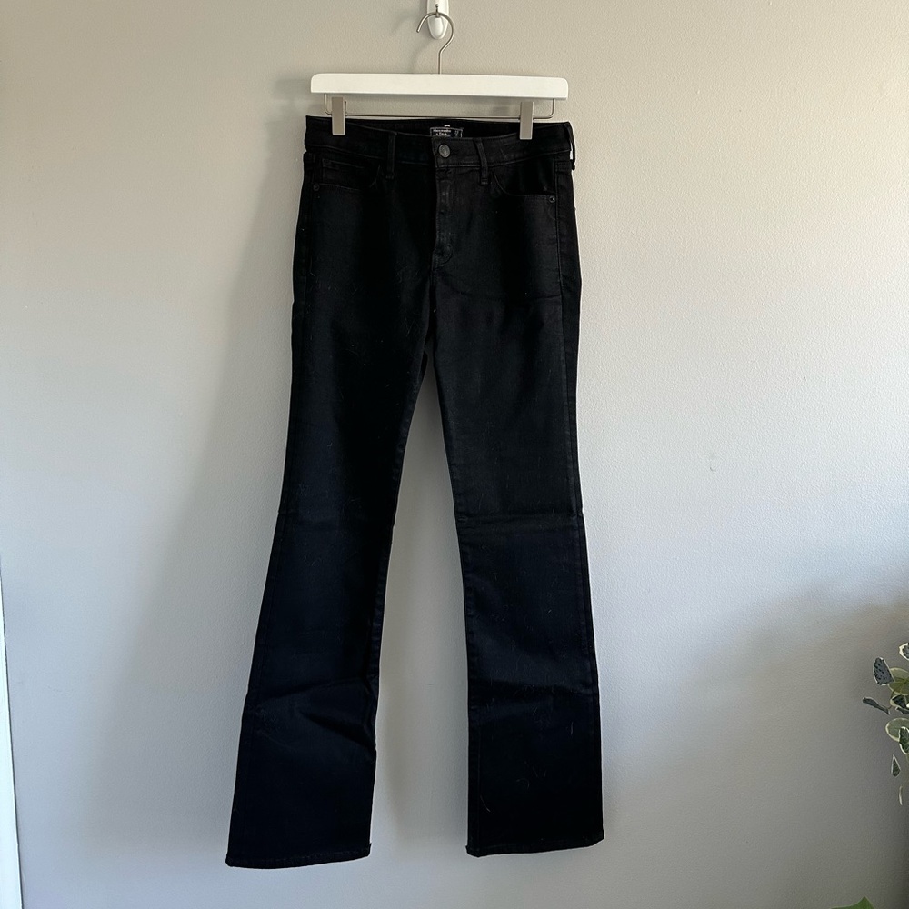 Abercrombie & Fitch Black Mid Rise Boot Cut Denim Jeans Size 29 8L